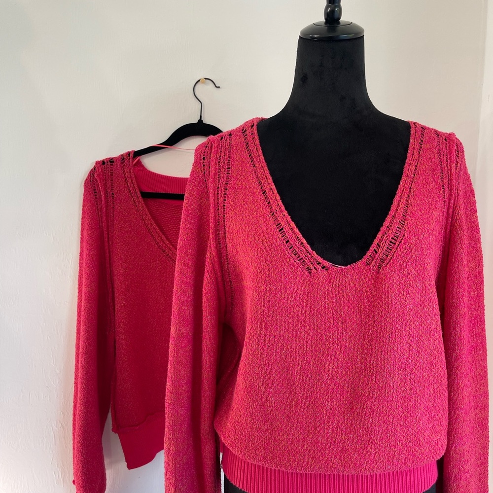 Free People Riptide Dolman V-Neck Sweater (NWOT)